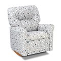 Designed To Furnish Contemporary Kids Rocker Recliner Chair, Free Dot French Grey DE2570083